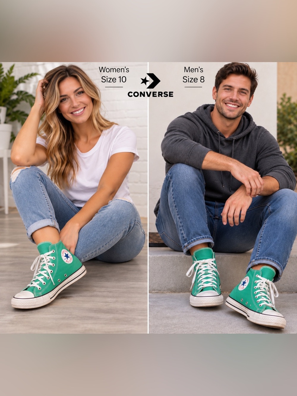 Converse Chuck Taylor All Star High Top Green Sneakers Men’s 8 Women’s 10